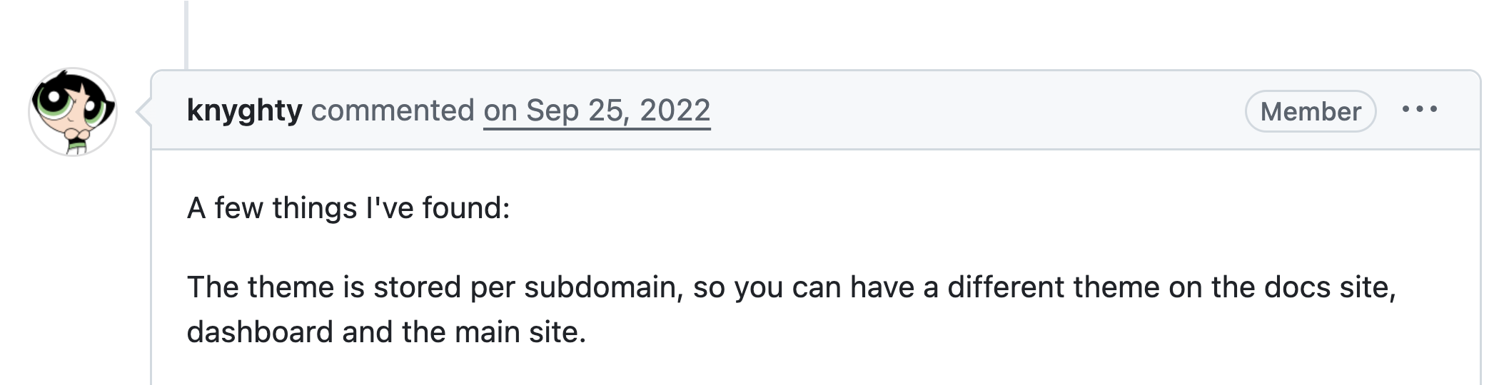 Tom's feedback on my PR